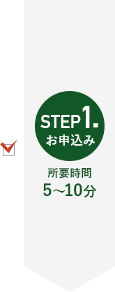 STEP1.お申込み（所要時間5～10分）