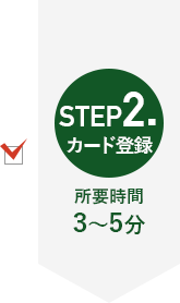 STEP2.カード登録（所要時間3～5分）