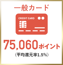 一般カード　75,060ポイント（平均還元率1.5％）